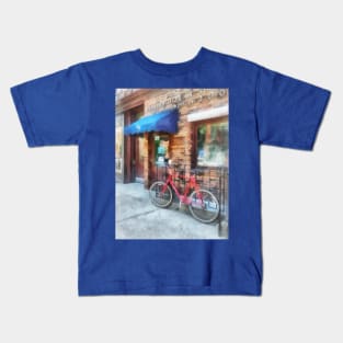 Hoboken NJ - Bicycle By Post Office Kids T-Shirt